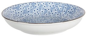 Hlboký tanier s modrými kvietkami BlueFlowers - Ø 20 * 4 cm