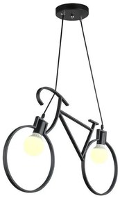 Toolight, závesné svietidlo bicykel APP216-2CP, čierna, OSW-00352