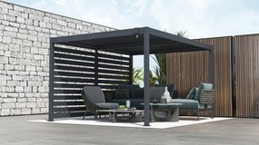 Bočná zástena pre bioklimatickú pergolu BestBerg BBP-C1CG / 370 × 218 cm / sivá