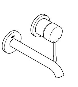 GROHE 19408GN1 - Umývadlová batéria ESSENCE 183 mm zlatá