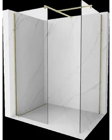 Mexen Kioto sprchový panel Walk-in 120 x 110 cm, transparentný, zlatý - 800-120-202-50-00-110