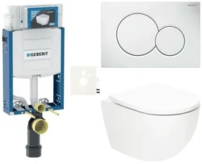 Závesný wc set SAT Fusion na zamurovanie vírové splachovanie SIKOGZTORFUS01