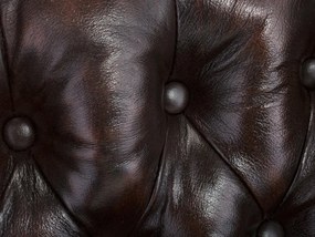 furniture-nabytek.cz - Kreslo ušák Chesterfield Pittsfield z pravej kože, hnedé – 89×79×104 cm