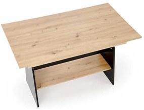 Konferenčný stolík Celina, dub artisan / čierna