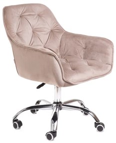 Kancelárska stolička FLOSSI zamatová béžová ALL 859279