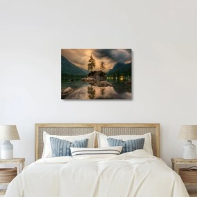 Krásny sklenený obraz krajiny (70x50 cm)