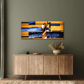 Obraz abstraktné maľby (120x50 cm)