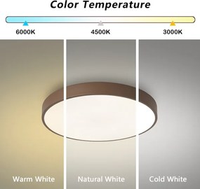 Brilagi - LED stmievateľné stropné svietidlo POOL LED/60W/230V 3000-6000K 50 cm hnedé + diaľkové ovládanie
