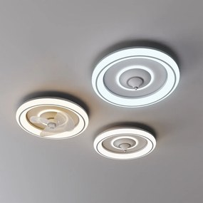 Biele LED stropné svietidlo na diaľkové ovládanie/s ventilátorom Alan – SULION
