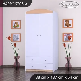 Detská skriňa HAPPY bez motívu - TYP 6A