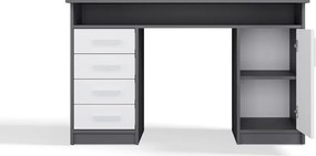 Písací stôl ADA 125 cm antracit/biely