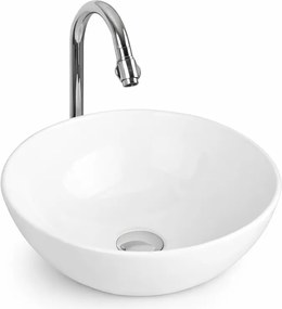 PARMA || Umývadlo na dosku, keramika, biela, okrúhla