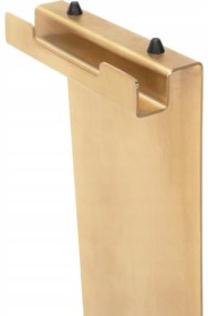 Kovová polica a vešiak na uteráky do sprchových kútov REA TORI - brúsená zlatá