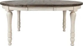 Jedálenský rozkladací stôl Avola 122/167 cm z masívu hnedý/biely