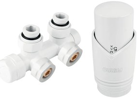 Novaservis Novaservis, rohová súprava pre vykurovacie teleso so stredovým pripojením D50, biela, ZTD30WH