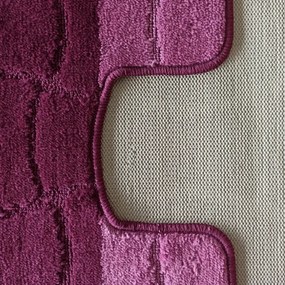 Sada kúpeľňových koberčekov Montana Sariyer XL Aubergine