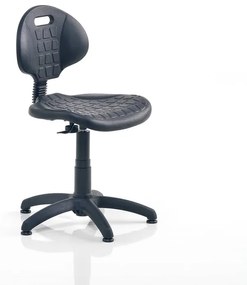 Priemyselná stolička KILDA, Š 470 x H 135 V 520 - 540 mm ,čierna