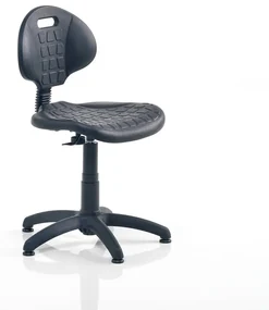 Priemyselná stolička KILDA, Š 470 x H 135 V 520 - 540 mm ,čierna