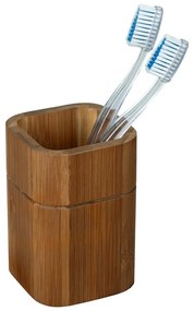 Hnedý bambusový téglik na zubné kefky Serro – Wenko
