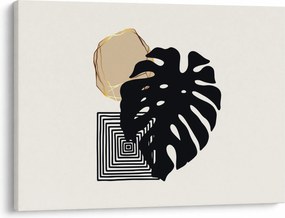 Obraz - Abstrakcia s tropickými listami N⁰2 (70x50 cm)