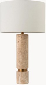Travertínová stolová lampa Ring