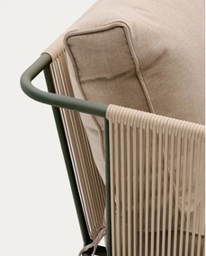 Zelená/béžová čalúnená záhradná pohovka Zivia – Kave Home