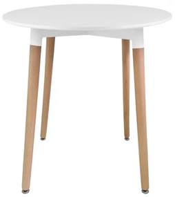 Okrúhly stôl KAMI biely 80 cm