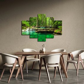 Obraz - Zelený vodopád (150x105 cm)