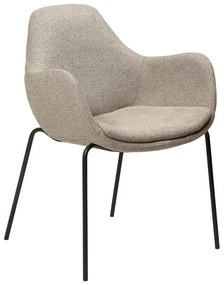 Béžové kreslo z textílie buklé Zimmer – DAN-FORM Denmark