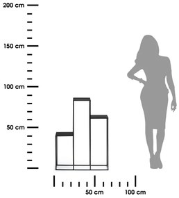 Stojan na kvety 80x60 cm čierna