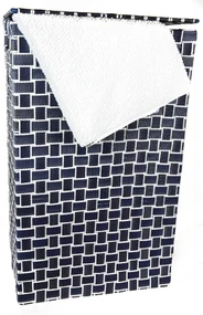 Kôš na bielizeň modro-biely Rozmery (cm): 40x30, v. 61