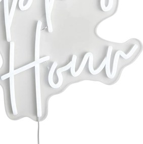 Neónová nástenná lampa biela vrátane LED - Happy Hour