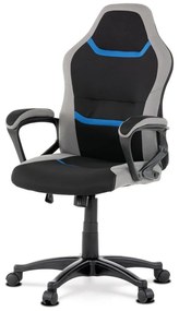 Autronic -  Kancelárska a herná stolička KA-L611 BLUE, modrá, sivá a čierna látka