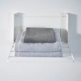 Matne biela nástenná oceľová kúpeľňová polička Tower – YAMAZAKI