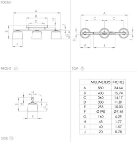 Eglo 900361 - Prisadený luster MARIEL 3xE27/40W/230V