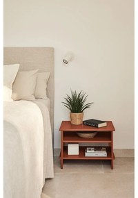 Nočný stolík s poličkami v tehlovej farbe Inari – Teulat