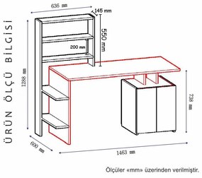 PC stolík Marge (Biela + Antracit). Vlastná spoľahlivá doprava až k Vám domov. 1072347