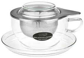 Trendglas JENA Sklenený šálku so sitkom TEA TIME 300 ml