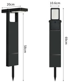 Brilagi - LED solárna lampa SUN SPIKE LED/4W/3,7V 2200 mAh IP44