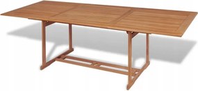 vidaXL 11-dielna sada skladacieho záhradného nábytku, masívne teakové drevo