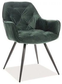 Zelená stolička CHERRY VELVET