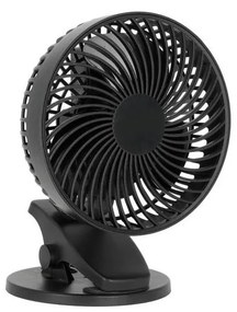 Kobi Nabíjací stolný ventilátor s klipom VIENTO 6W/5V 2000 mAh čierna KB0503