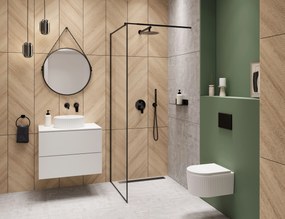 Invena Alonia, umývadlová batéria pod omietku s I-box montážnym systémom, čierna lesklá, INV-BP-70-U04-V