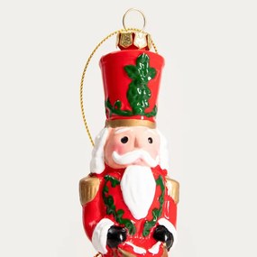 Závesná vianočná dekorácia EVI RED luskáčik 753756