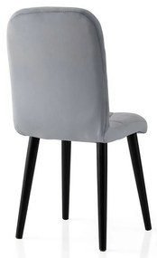 Súprava jedálenských stoličiek Retro Grey and Black, 4 ks