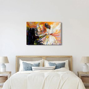 Obraz - Žena hrajúca na piáno (90x60 cm)