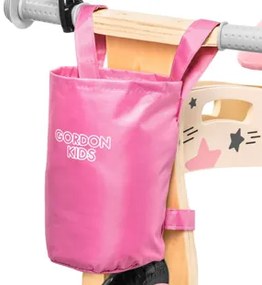 Detské odrážadlo ružovej farby s úložným vreckom