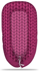 Sablio Hniezdočko pre bábätko Pletenie vo fuchsiovej farbe