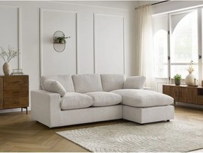 Béžová menčestrová rohová pohovka Belair – Bobochic Paris