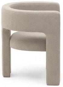 Tmavobéžové designové kreslo ALPAH E